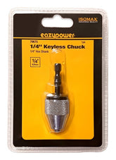 CHUCK KEYLESS 1/4IN HEX SHANK